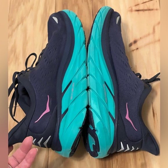 HOKA ONE ONE Clifton 8 Running Shoe Women’s 10 Navy/Teal Outerspace Atlantis - Picture 7 of 12